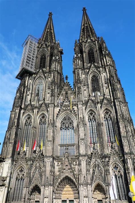 Fachada Da Catedral Da água De Colônia Alemanha Europa Imagem de