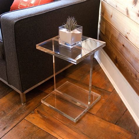 Shop Acrylic I Beam Table By Gus Modern Lekker Home Modern Accent