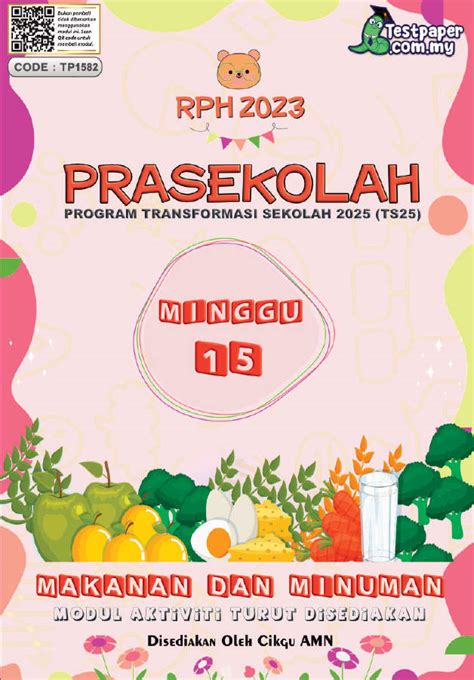 RPH 2023 PRASEKOLAH MINGGU 15 MAKANAN DAN MINUMAN Cikgu Info