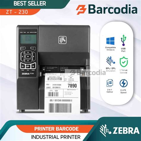 Jual Zebra Barcode Printer Zt231 Sticker Label Barcode Industrial Zt