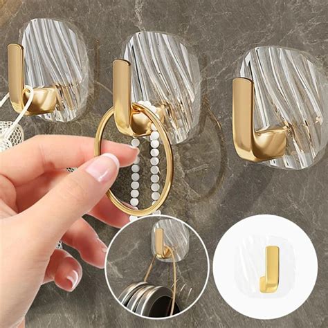 Buy Pack Of 3 Luxury Wall Hooks Heavy Duty Self Adhesive Hooks