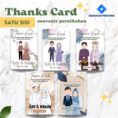 Jual Kartu Ucapan Kartu Ucapan Terimakasih Pernikahan Thank You