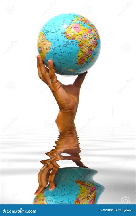 Hand Holding The Globe Stock Photo Image Of Universe