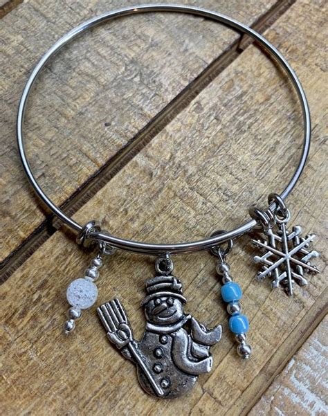 Snowman Bangle Bracelet