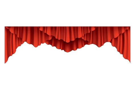 Cortinas rojas realistas decoración de seda de tela de teatro para cine