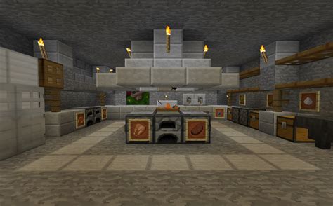 Minecraft Projects Minecraft Kitchen With Functional Food Dispensers