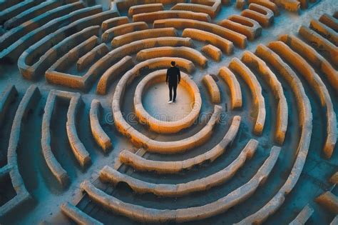 Abstract Life Maze Depicting Hard Paths and Uncertain Decisions Stock ...