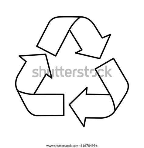 Silhouette Recycling Symbol Arrows Vector Illustration Stock Vector Royalty Free 616784996