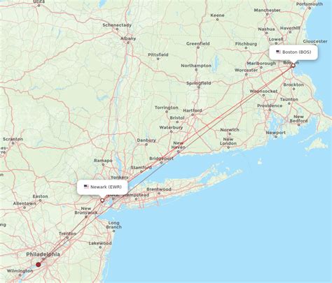 All Flight Routes From New York To Boston EWR To BOS Flight Routes