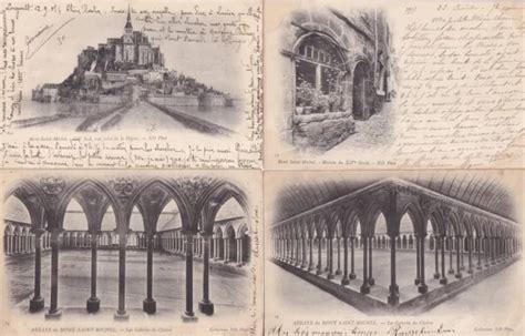 LOT DE 4 Cartes Postales Anciennes Postcard LE MONT SAINT MICHEL