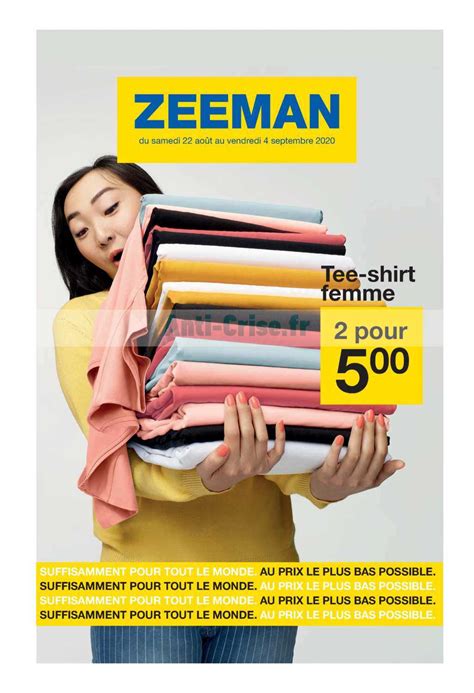 Anti Crise Fr Catalogue Zeeman Du Ao T Au Septembre Zeeman