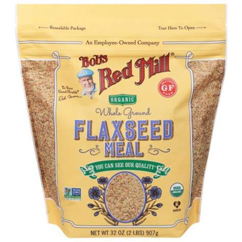 Bob S Red Mill Gluten Free Organic Whole Ground Flaxseed Meal 32 Oz