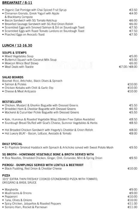 Science Gallery Cafe Menu, Menu for Science Gallery Cafe, South City East, Dublin - Zomato Ireland