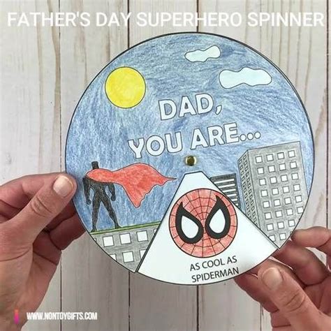 Father S Day Superhero Spinner Wheel Craft By Non Toy Gifts TPT Wheel