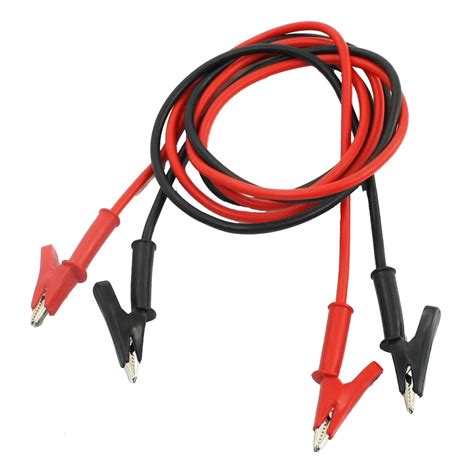 1m Long Alligator Clip Electrical Clamp Insulated Test Lead Cable Pair Alligator Clips