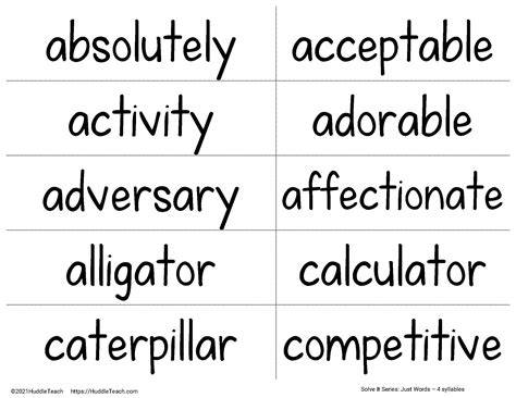 Multisyllabic Words For Decoding Pdf And Slides For Ppt Or Google