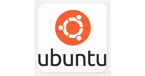 Ubuntu Linux Logo Square Sticker Zazzle