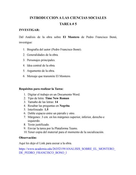 Tarea Introduccion A Las Ciencias Sociales Introduccion A Las