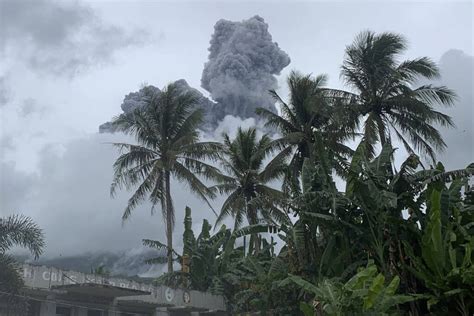 Philippine Volcano Spews Ash And Steam Alarms Villagers