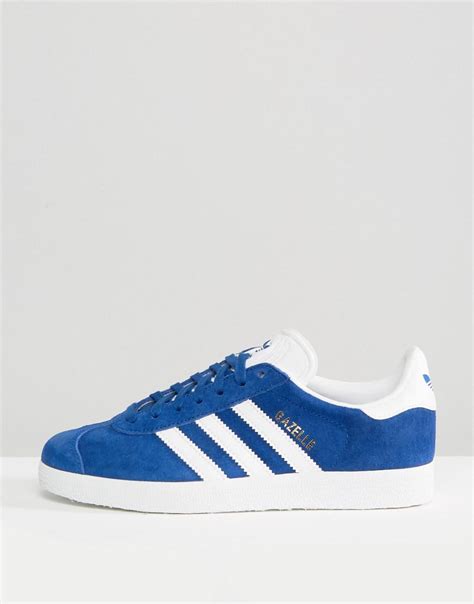 Lyst - adidas Originals Royal Blue Suede Gazelle Unisex Sneakers in Blue