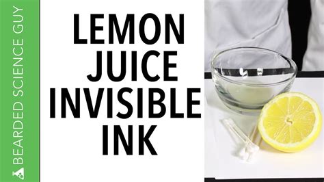 Invisible Writing With Lemon Juice