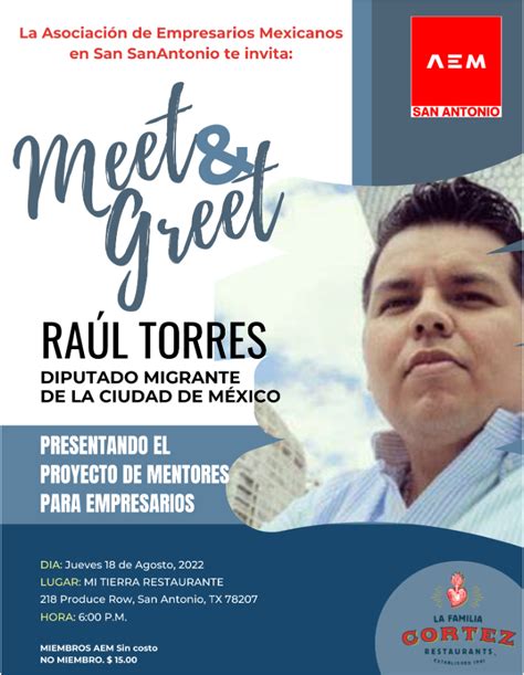 Ra L Torres Diputado Migrante De La Ciudad De M Xico Meet And Greet