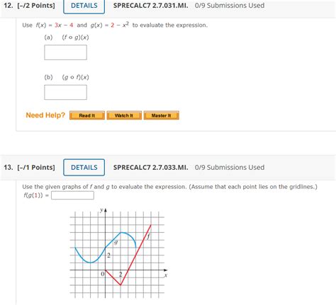 Solved Use Fx3x−4 And Gx2−x2 To Evaluate The