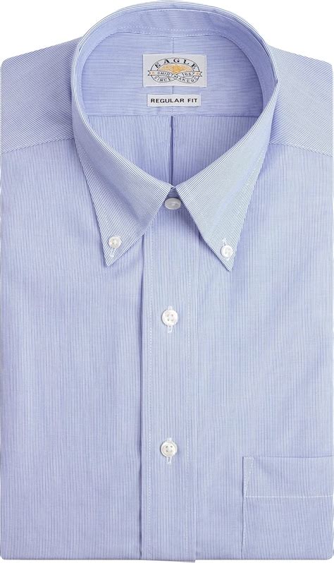 Eagle Mens Dress Shirt Regular Fit Non Iron Stripe At Amazon Mens