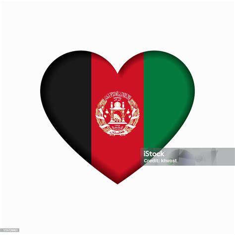 Afghani Flag Heartshaped Sign Vector Illustration Stock Illustration Download Image Now Istock