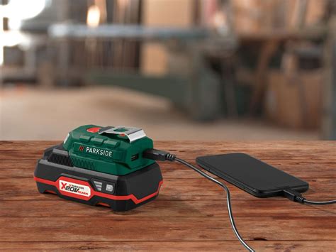 Parkside Adaptateur De Batterie Paa Li B Avec Ports Usb