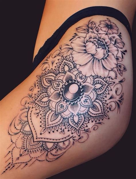 Feminine Mandala Tattoo Stencil