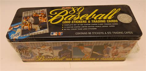 Lot Detail Fleer Glossy Baseball Tin Set