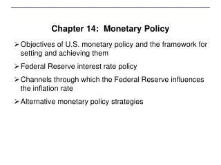 Ppt Chapter The Conduct Of Monetary Policy Strategy And Tactics