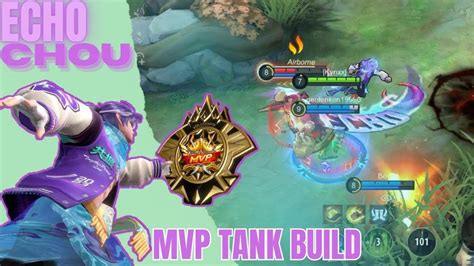 CHOU TANK BUILD EMBLEM 2023 Echo Chou MVP Gameplay MLBB YouTube