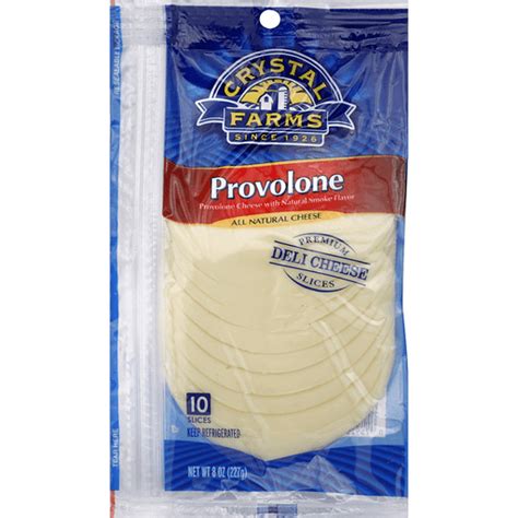 Crystal Farms Provolone Cheese Slices 8 oz | Provolone | Ptacek's IGA