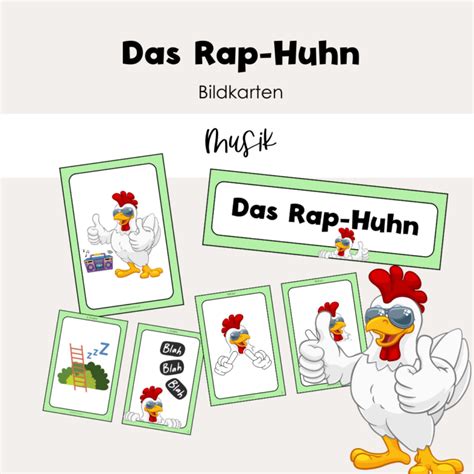 Das Rap Huhn Bildkarten Musik Freebie Leh Re Rin Nen