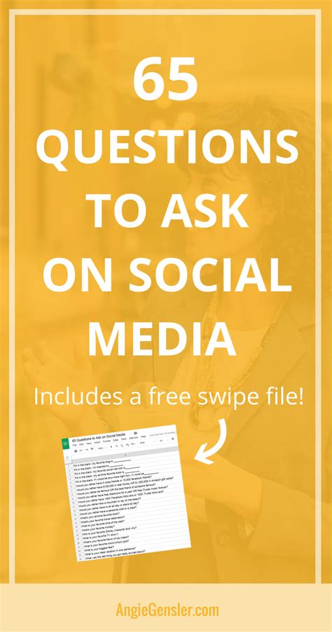 65 Social Media Questions To Ask To Increase Engagement Social Media Marketing Help Social