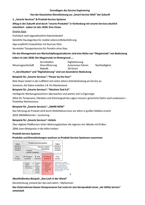 Kapitel 1 Vorlesungsnotizen 1 Grundlagen Des Service Engineering