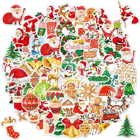 100pcs Cute Christmas Stickers For Kids Vinyl Stickers Kids Waterproof