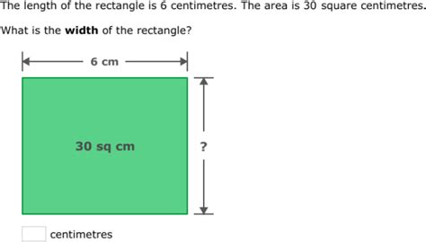 Ixl Find The Area Or Missing Side Length Of A Rectangle Grade