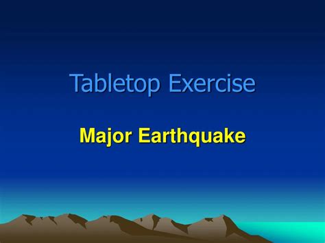 Tabletop Exercise Template Ppt