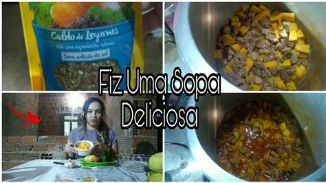 Vlog Minha Rotina Noturna Fiz Uma Sopa Deliciosa Para Jantar YouTube