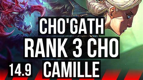 Cho Gath Vs Camille Top Rank Cho Winrate Tr Challenger