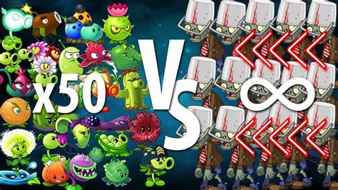 PvZ 2 Challenge All Plants Max Level VS Unlimited Super Fast