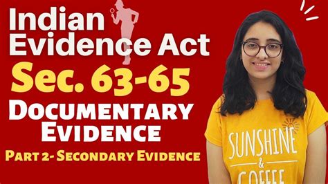 Indian Evidence Act Documentary Evidence Sec To Part