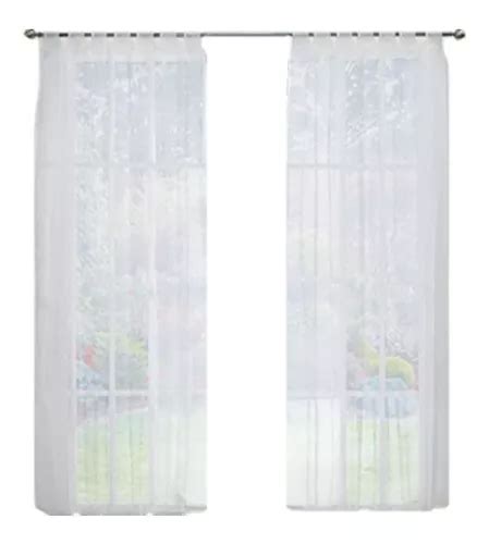 Cortinas Translucidas Cortas Vianney Tergal Transparente Envío gratis