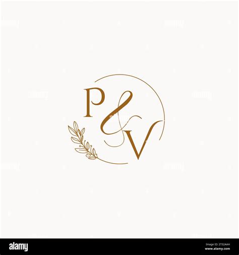 Pv Initial Wedding Monogram Logo Design Ideas Stock Vector Image And Art Alamy