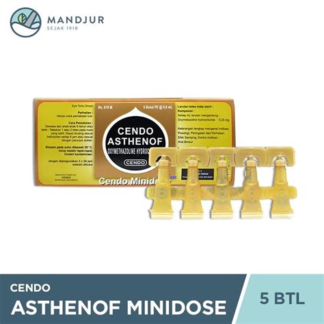 Jual Cendo Asthenof Minidose 0 6 Ml Obat Tetes Mata Untuk Iritasi