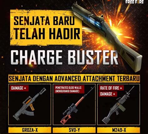 Kode Redeem FF 17 Januari 2022 Garena Hadirkan Charge Buster Senjata