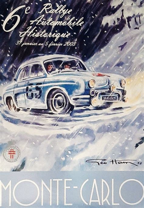 Original Poster Rallye Automobile Historique Renault Dauphine